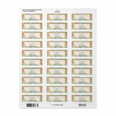 Adventure beginnt Address Labels Vintage Weltkarte (Vorne)