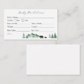 Adventure beginnt Bear Baby Predictions Card Begleitkarte (Vorne/Hinten)