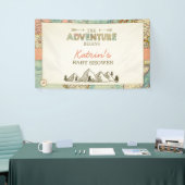 Adventure beginnt Party Banner Weltkarte (Messeveranstaltung)