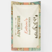 Adventure beginnt Party Banner Weltkarte (Vertikal)