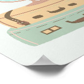 Adventure beginnt World Map Baby Shower Willkommen Poster (Ecke)