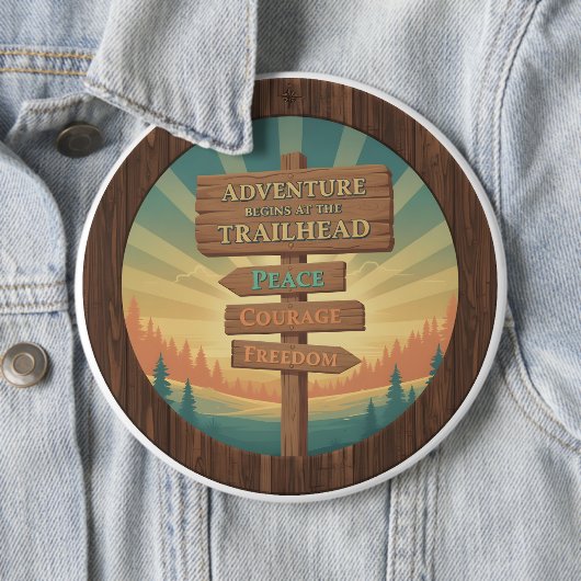 Adventure Begins at the Trailhead Button (Beispiel)