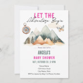 Adventure Begins Baby Dusche Einladung (Vorderseite)