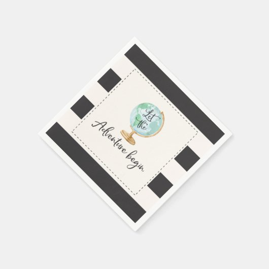 Adventure Begins Baby Dusche Party Napkin Serviette (Ecke)