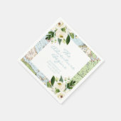 Adventure Begins Baby Shower Blues Karte Serviette (Ecke)
