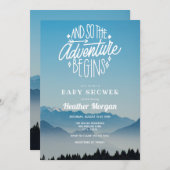Adventure Begins Baby Shower Einladung (Vorne/Hinten)