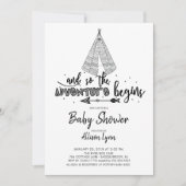 Adventure Begins Baby Shower Einladung (Vorderseite)