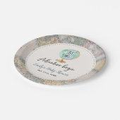 Adventure Begins Baby Shower Paper Plate 7" Pappteller (Schrägansicht)