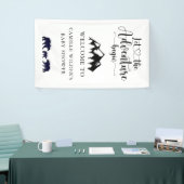 Adventure Begins Bears Rustic Baby Dusche Willkomm Banner (Messeveranstaltung)