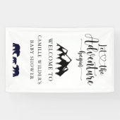 Adventure Begins Bears Rustic Baby Dusche Willkomm Banner (Horizontal)