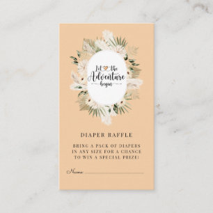 Adventure Begins Boho Apricot Peach Baby Dusche Begleitkarte