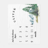 Adventure Begins Forest Baby Milestone Blanket Fleecedecke (Vorderseite)