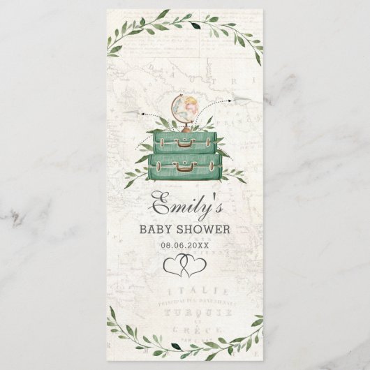 Adventure Begins Luggage Greenerity Map Duwer Menu Programm (Rückseite)