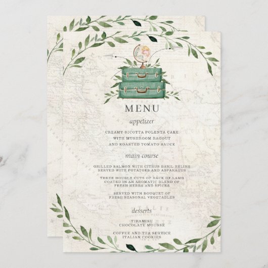 Adventure Begins Luggage Greenerity Map Duwer Menu Programm (Vorne/Hinten)