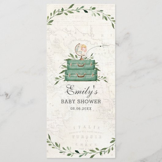 Adventure Begins Luggage Greenerity Map Duwer Menu Programm (Rückseite)