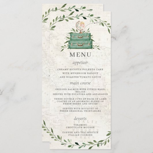 Adventure Begins Luggage Greenerity Map Duwer Menu Programm (Vorne/Hinten)