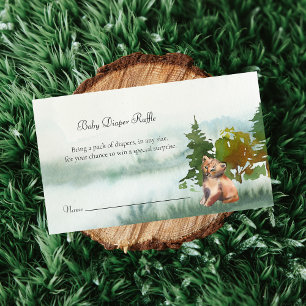 Adventure Begins Lynx Cub Baby Diaper Raffle Begleitkarte