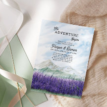 Adventure Begins Mountain Lavender Couples Dusche