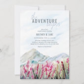 Adventure Begins Mountain Meadow Couples Dusche Einladung (Vorderseite)