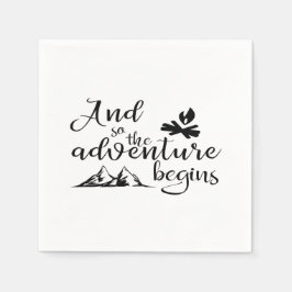 Adventure Begins Paper Napkin Serviette