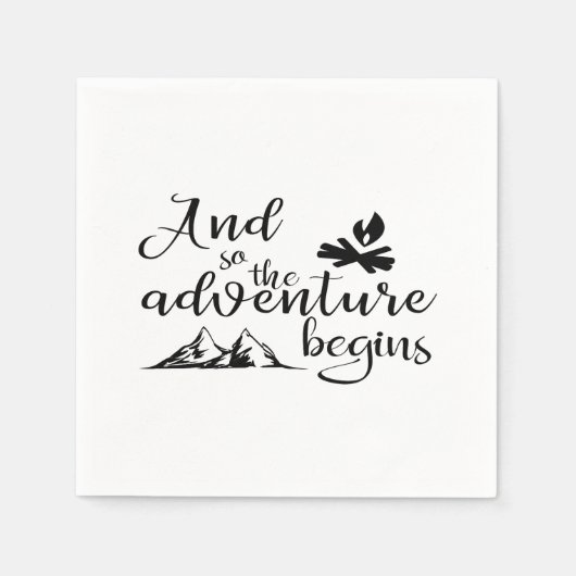 Adventure Begins Paper Napkin Serviette (Vorderseite)