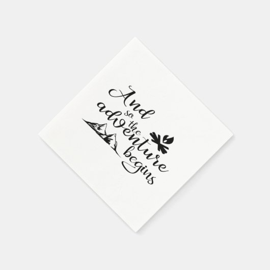 Adventure Begins Paper Napkin Serviette (Ecke)