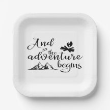 Adventure Begins Paper Plate