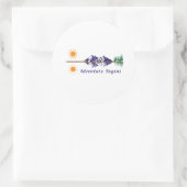 Adventure Begins Runder Aufkleber (Tasche)