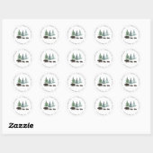 Adventure Begins Twin Baby Shower Rücksendeadresse Runder Aufkleber (Blatt)