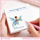 Adventure Begins with a Book Personalized Book Lov Post-it Klebezettel