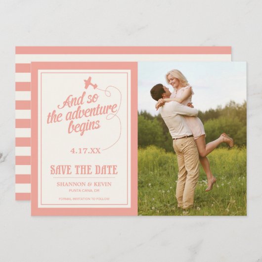 Adventure Begins | Zielort - Save the Date (Vorne/Hinten)