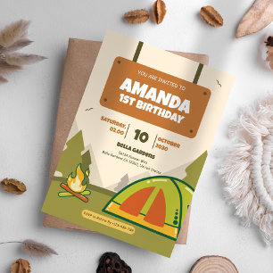 Adventure Birthday Camp Geburtstag 1. Einladungen