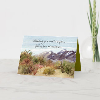 Adventure Birthday Desert Mountain Landscape Karte