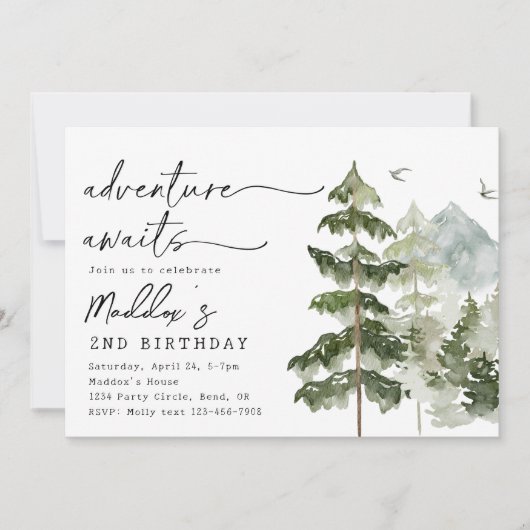 Adventure Birthday Einladung | Adventure Party (Vorderseite)