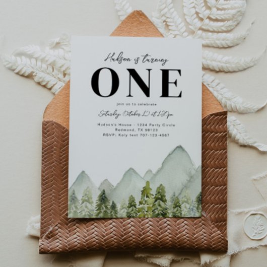 Adventure Birthday Einladung | Gebirge Geburtstag