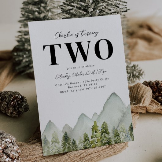 Adventure Birthday Einladung | Gebirge Geburtstag