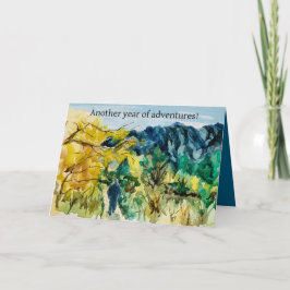 Adventure Birthday Hiking Trail Mountain Landscape Karte