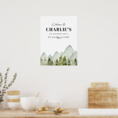 Adventure Birthday Welcome Sign Poster (Küche)