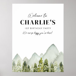 Adventure Birthday Welcome Sign Poster