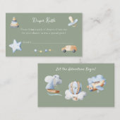 Adventure Boy Baby Toy Baby Dusche Windeln Raffel Begleitkarte (Vorne/Hinten)