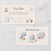 Adventure Boy Baby Toy Baby Dusche Windeln Raffel Begleitkarte (Vorne/Hinten)