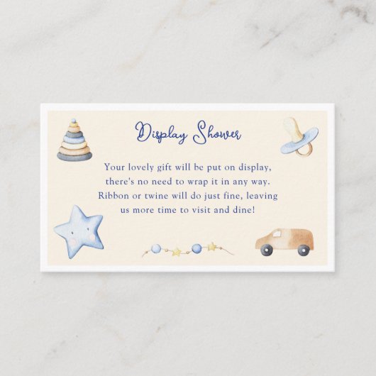 Adventure Boy Baby Toy Babydusche Begleitkarte (Vorderseite)