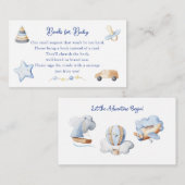 Adventure Boy Baby Toy Babydusche Buchungsanfrage Begleitkarte (Vorne/Hinten)