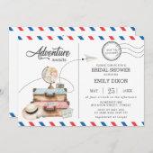 Adventure Brautparty Travel Voyage Postage Mail Einladung (Vorne/Hinten)
