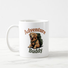 Adventure Buddy Golden Retriever Hiking Dog Coffee Kaffeetasse