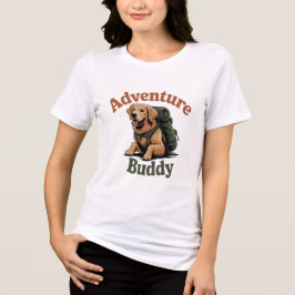 Adventure Buddy Golden Retriever Hiking Dog Women  Tri-Blend Shirt
