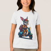 Adventure Bunny Kid's T-Shirt - Niedliches Kaninch Tri-Blend Shirt (Vorderseite)