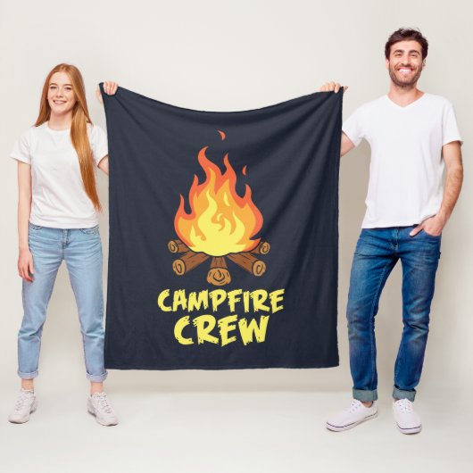 Adventure Campfire Crew Familienurlaub Fleecedecke (Beispiel)