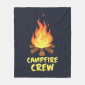 Adventure Campfire Crew Familienurlaub Fleecedecke (Vorderseite)