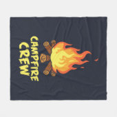 Adventure Campfire Crew Familienurlaub Fleecedecke (Vorderseite (Horizontal))